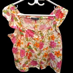 Rachel Zoe Floral Print Women's Top - Multicolor